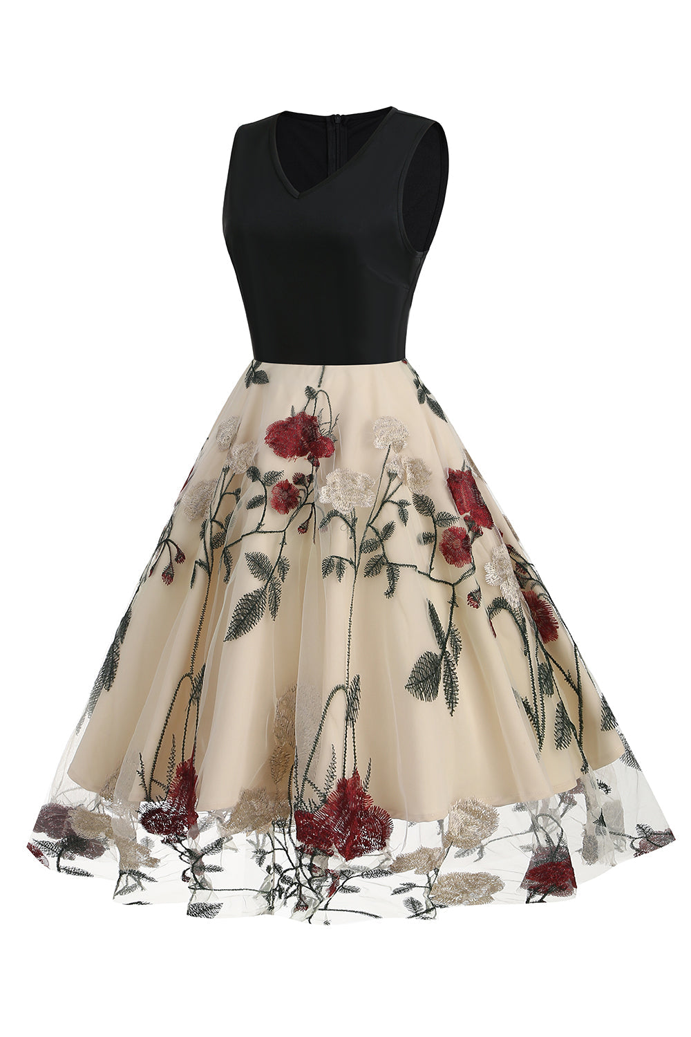 Blue Swing 1950-tallskjole med broderi