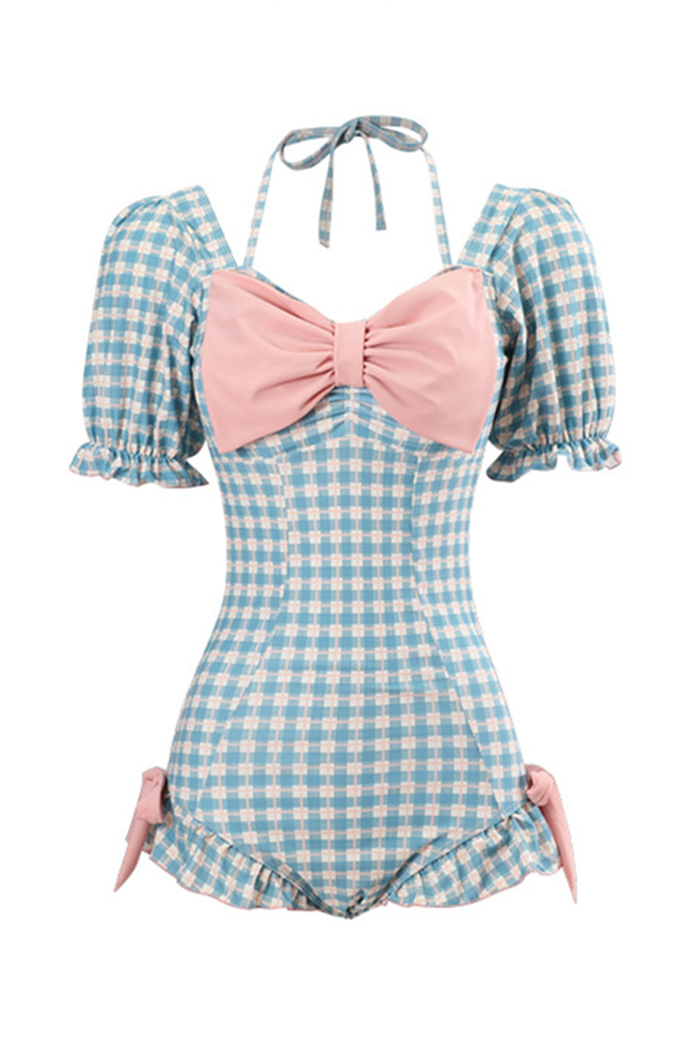 Sweetheart One Piece High Waist Blue badedrakt