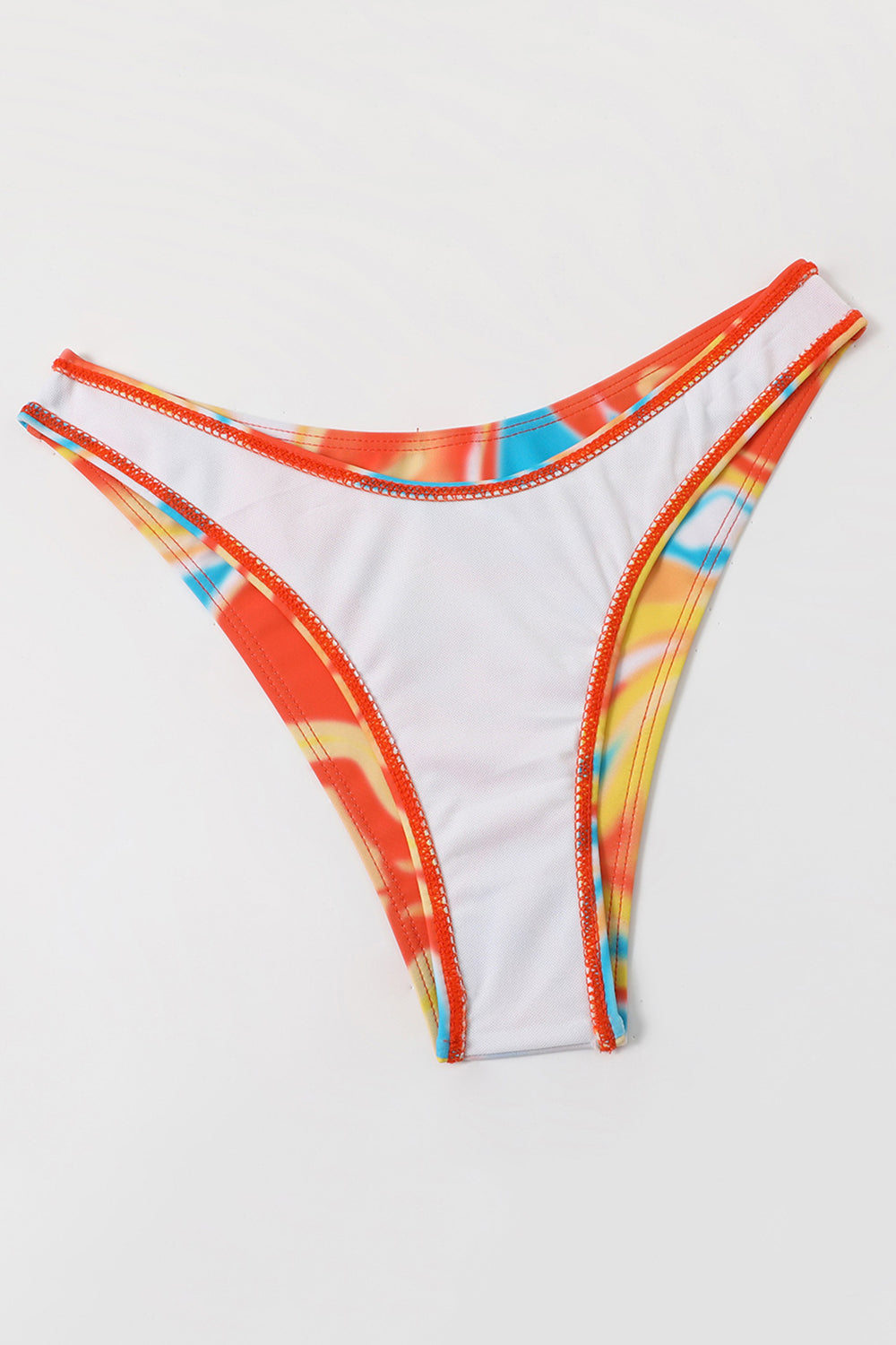 Halter Neck Orange Trykt Bikini