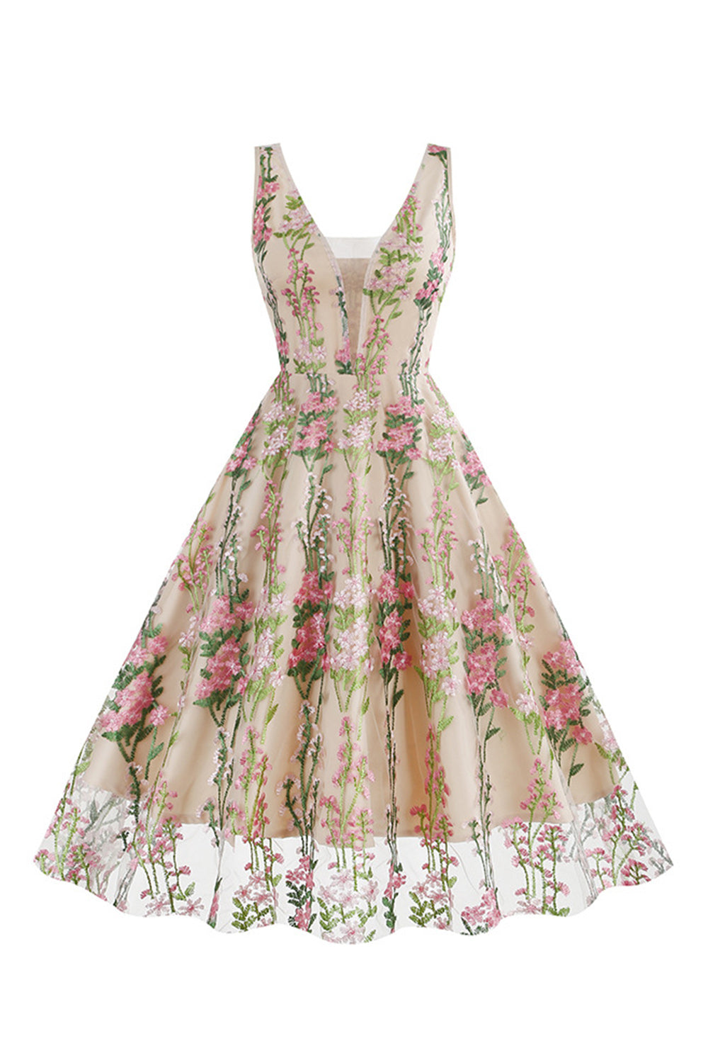 Black Swing 1950-tallskjole med broderi