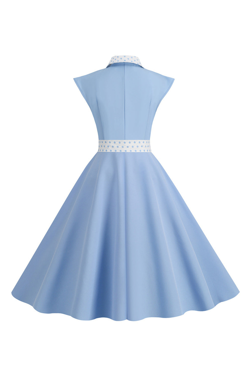 Black Polka Dots Swing 1950-tallet kjole med sløyfe