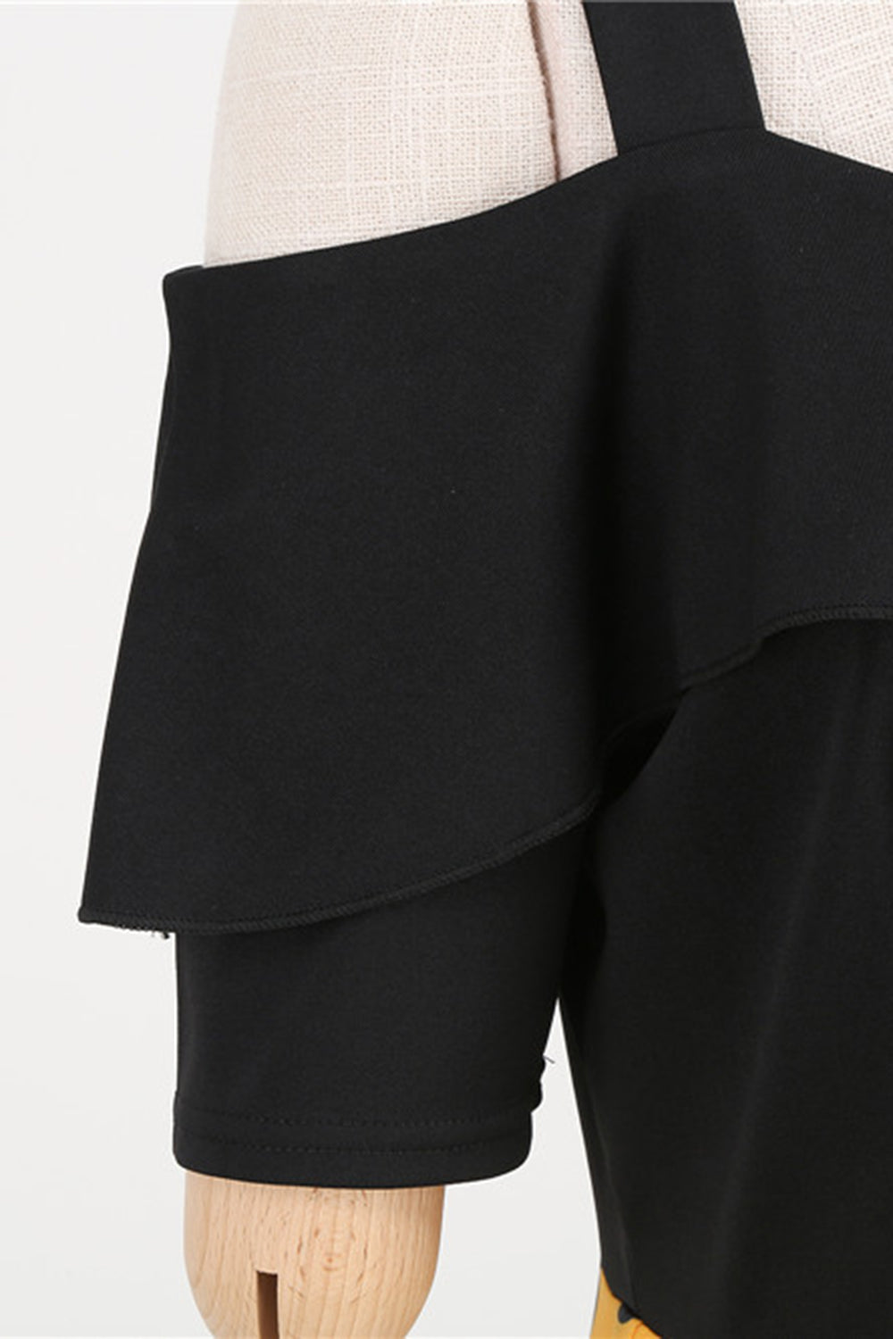 Svart kald skulder Polka Dots kjole fra 1950-tallet