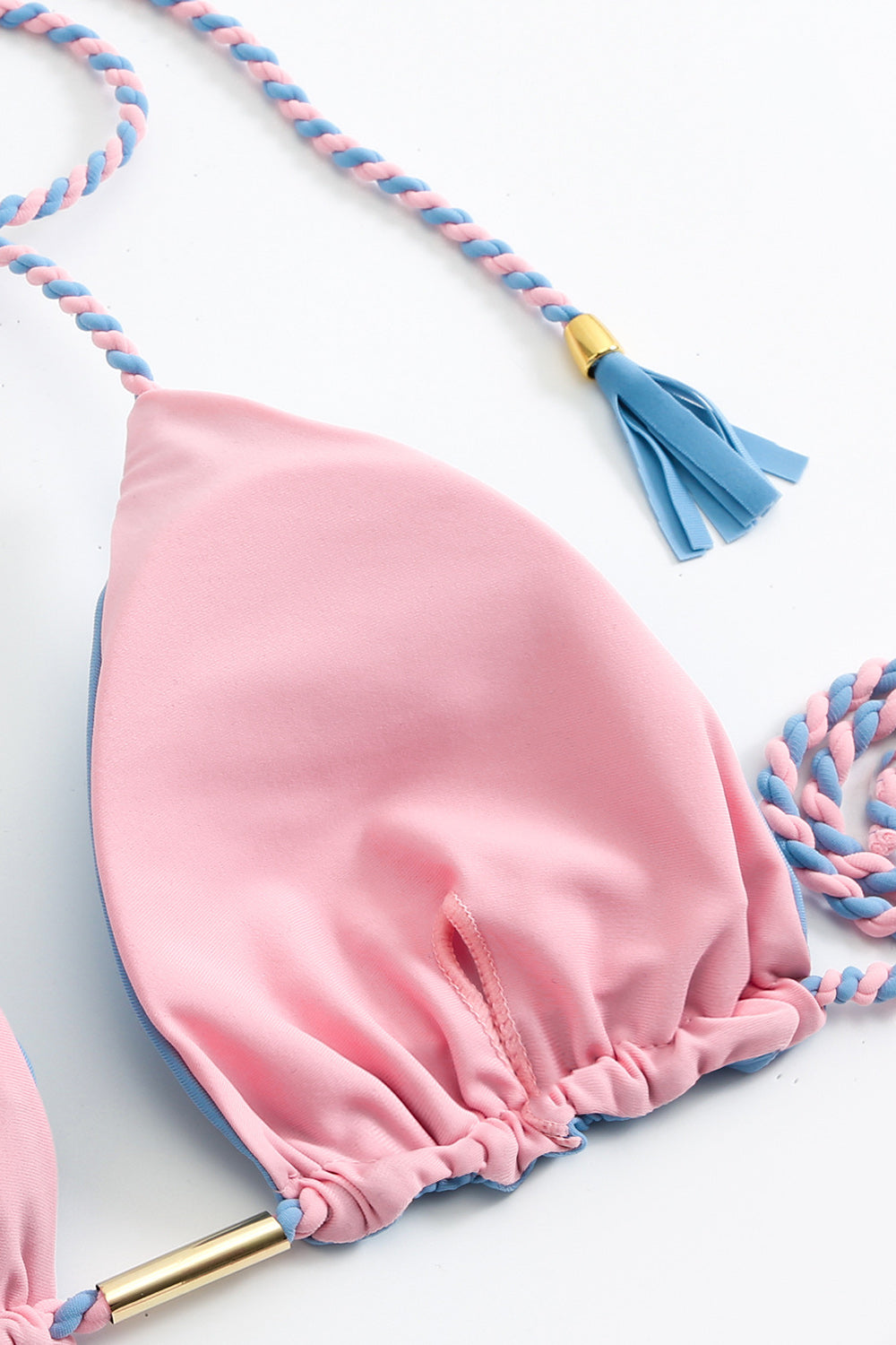 Blå todelt atletisk badetøy