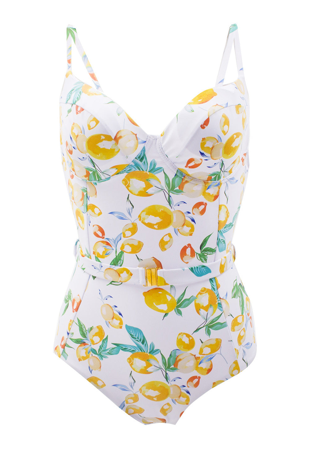 Spaghetti stropper Høy midje Rødt One Piece Badetøy