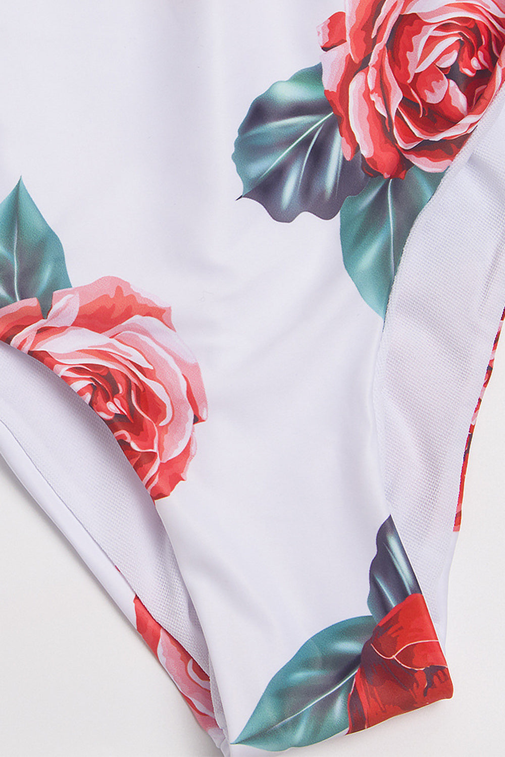 Spaghetti stropper Høy midje Rødt One Piece Badetøy