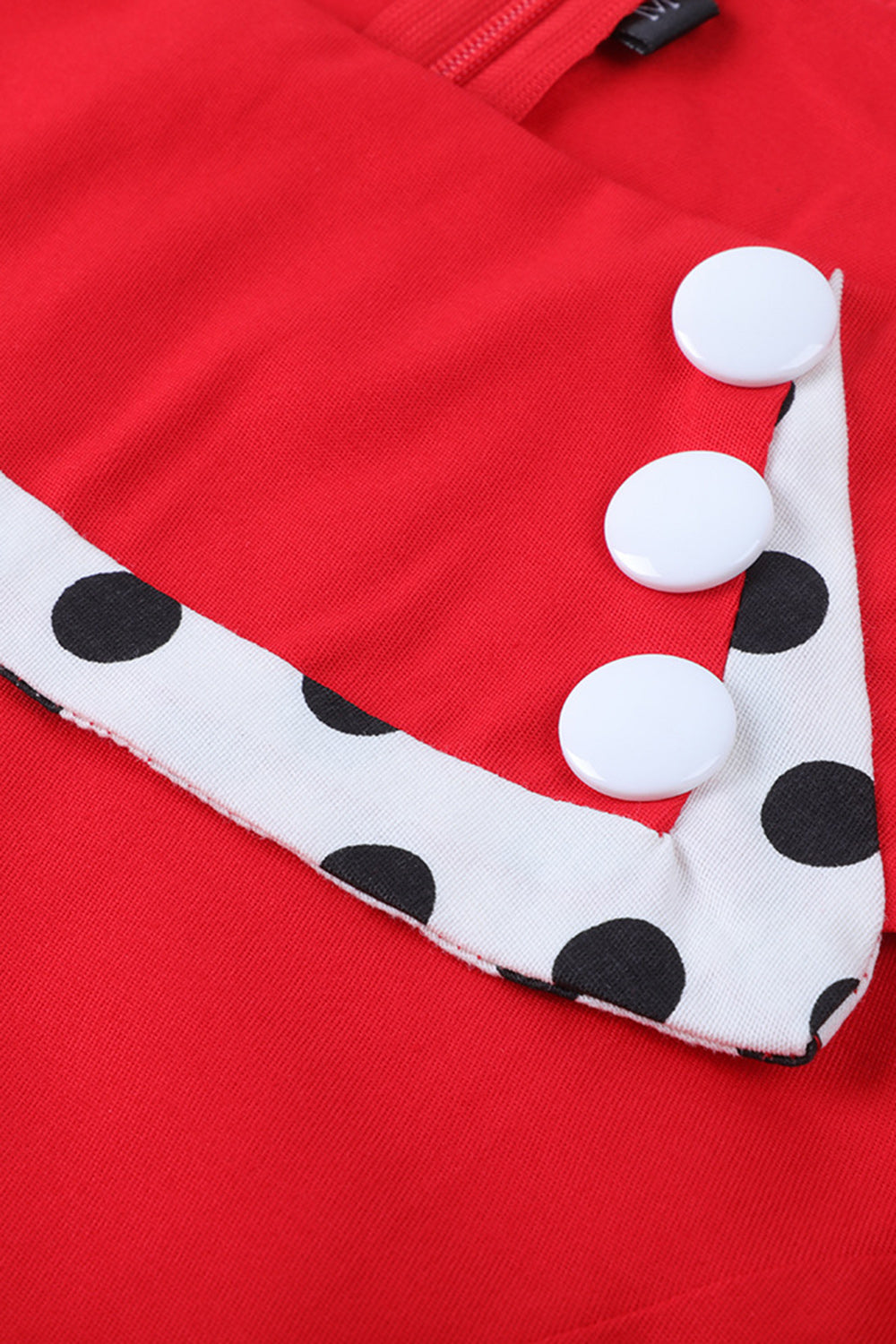 Polka Dots Red 1950-tallet kjole med knapp