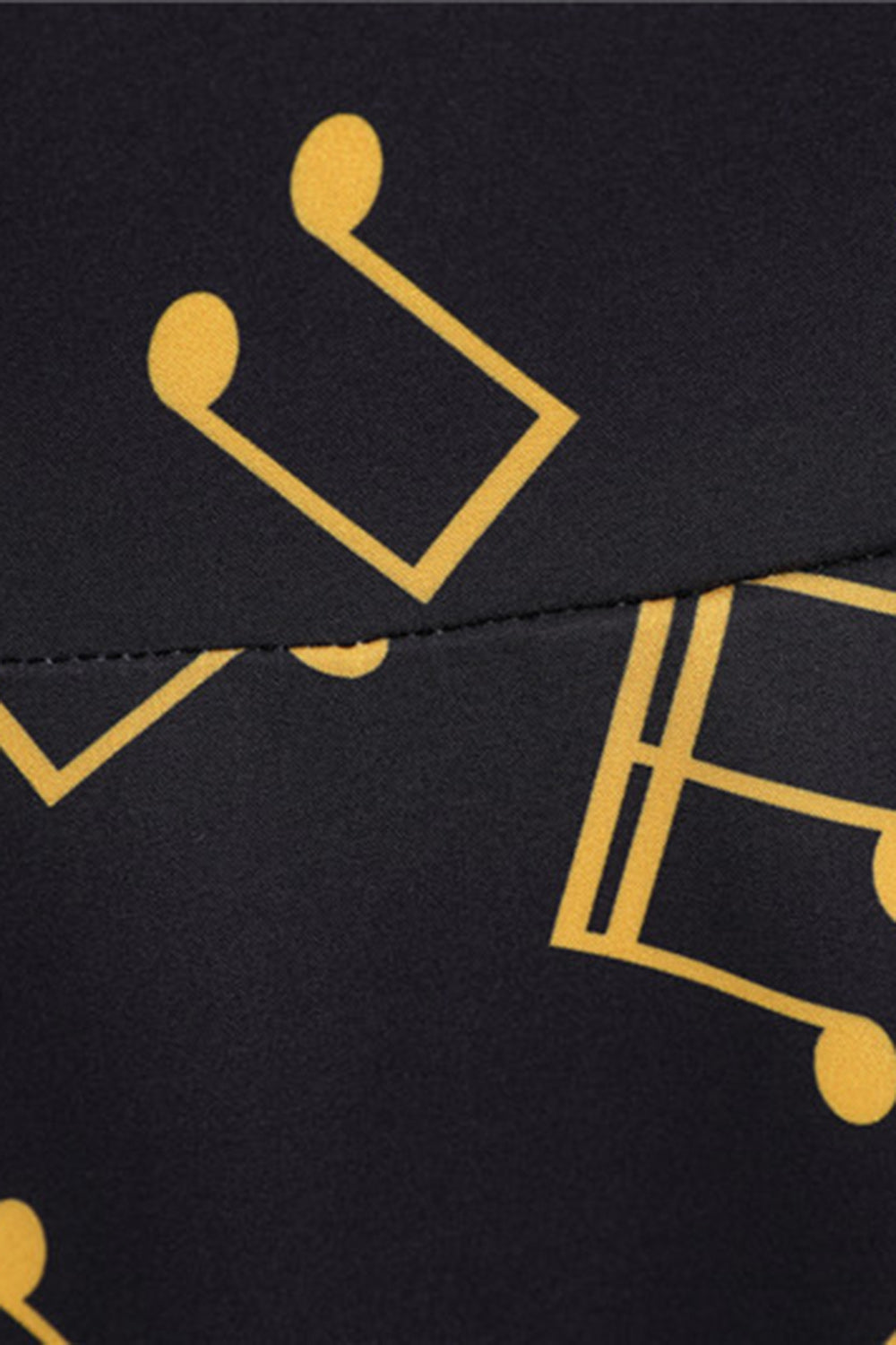 Trykt ermeløs gul vintage kjole