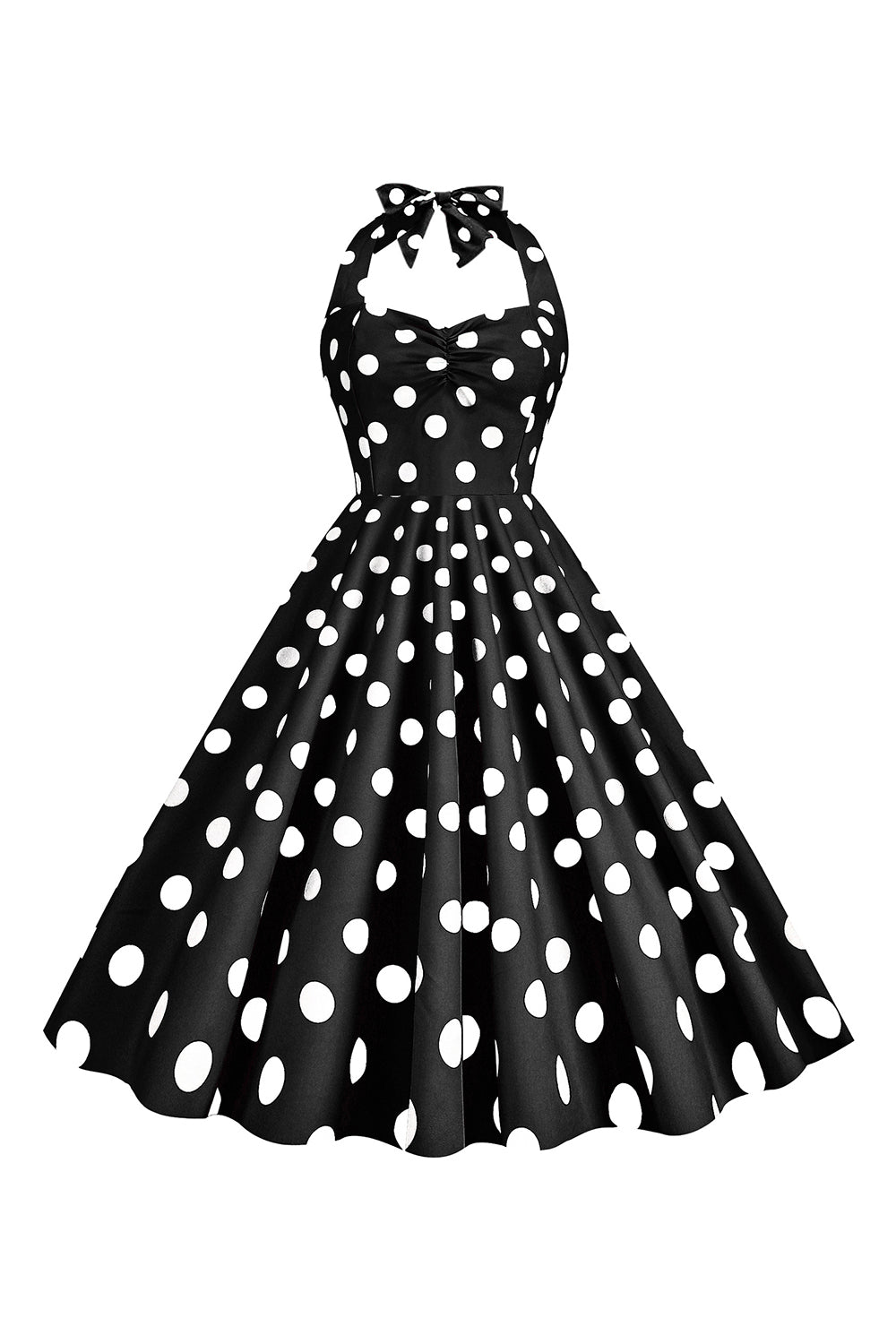 Rosa Polka Dots Pin Up Vintage 1950 Kjole