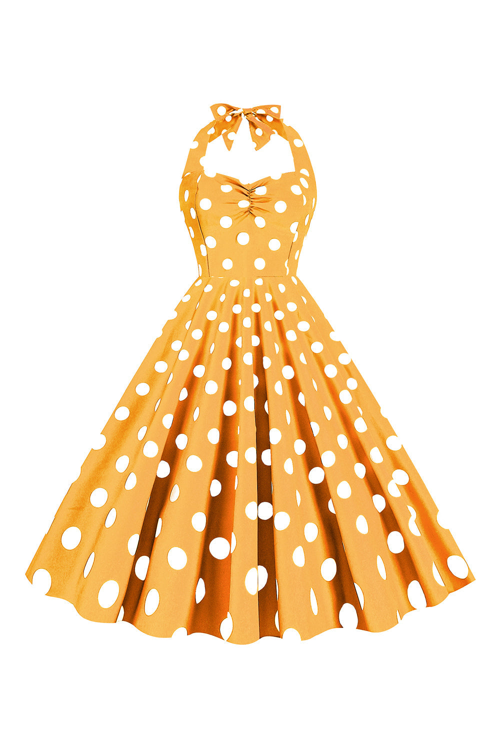 Rosa Polka Dots Pin Up Vintage 1950 Kjole