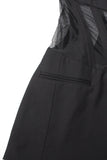 Svart korsett sjal jakke kvinner blazer
