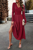 Svart En linje Lange ermer Casual Dress
