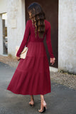 Svart En linje Lange ermer Casual Dress