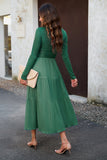 Svart En linje Lange ermer Casual Dress