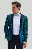 grønn paljett menns blazer jakke