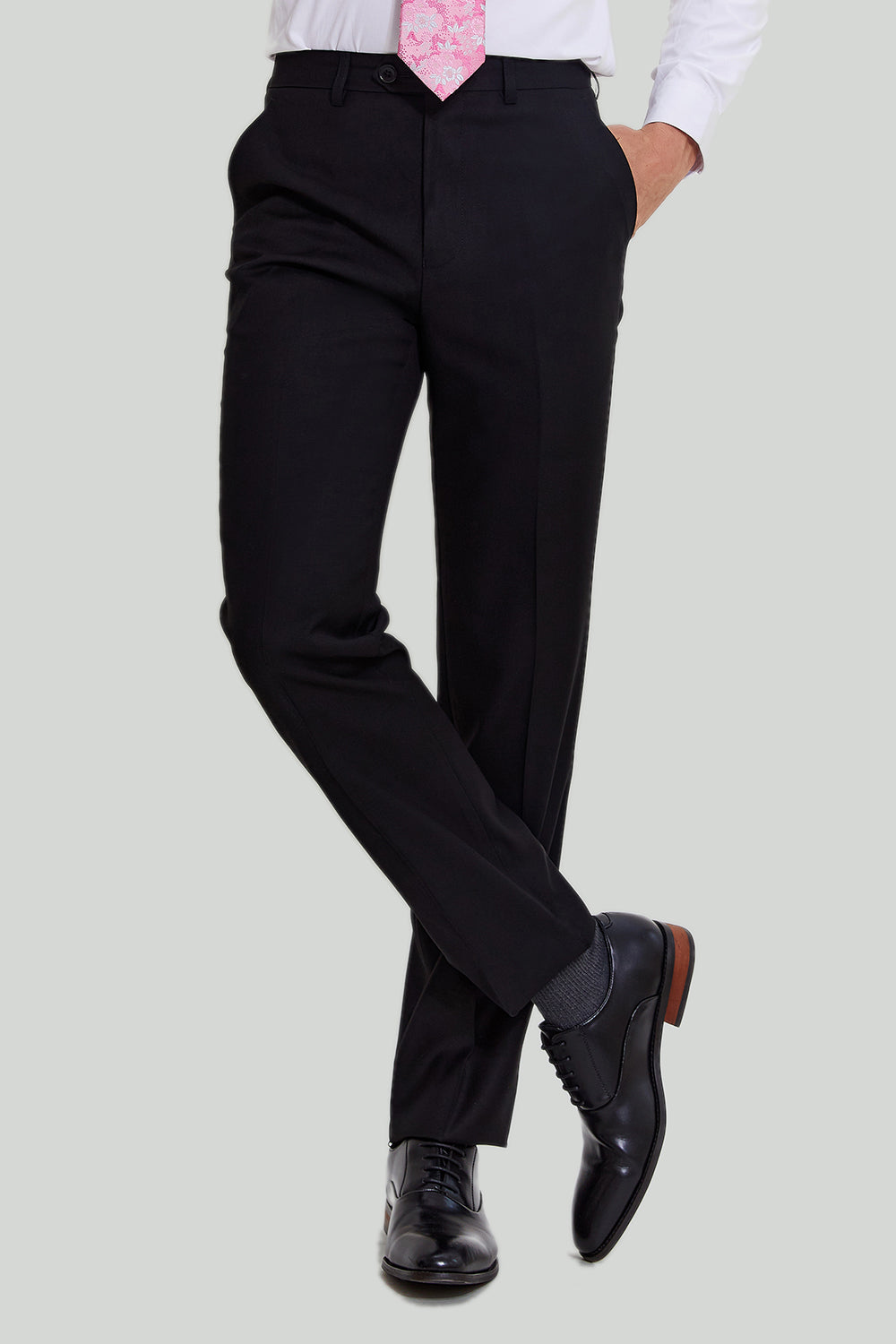 Svart Jacquard Sateng Hakket Lapel Blazer