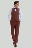 tan hakket lapel 3 stykke single breasted homecoming drakter