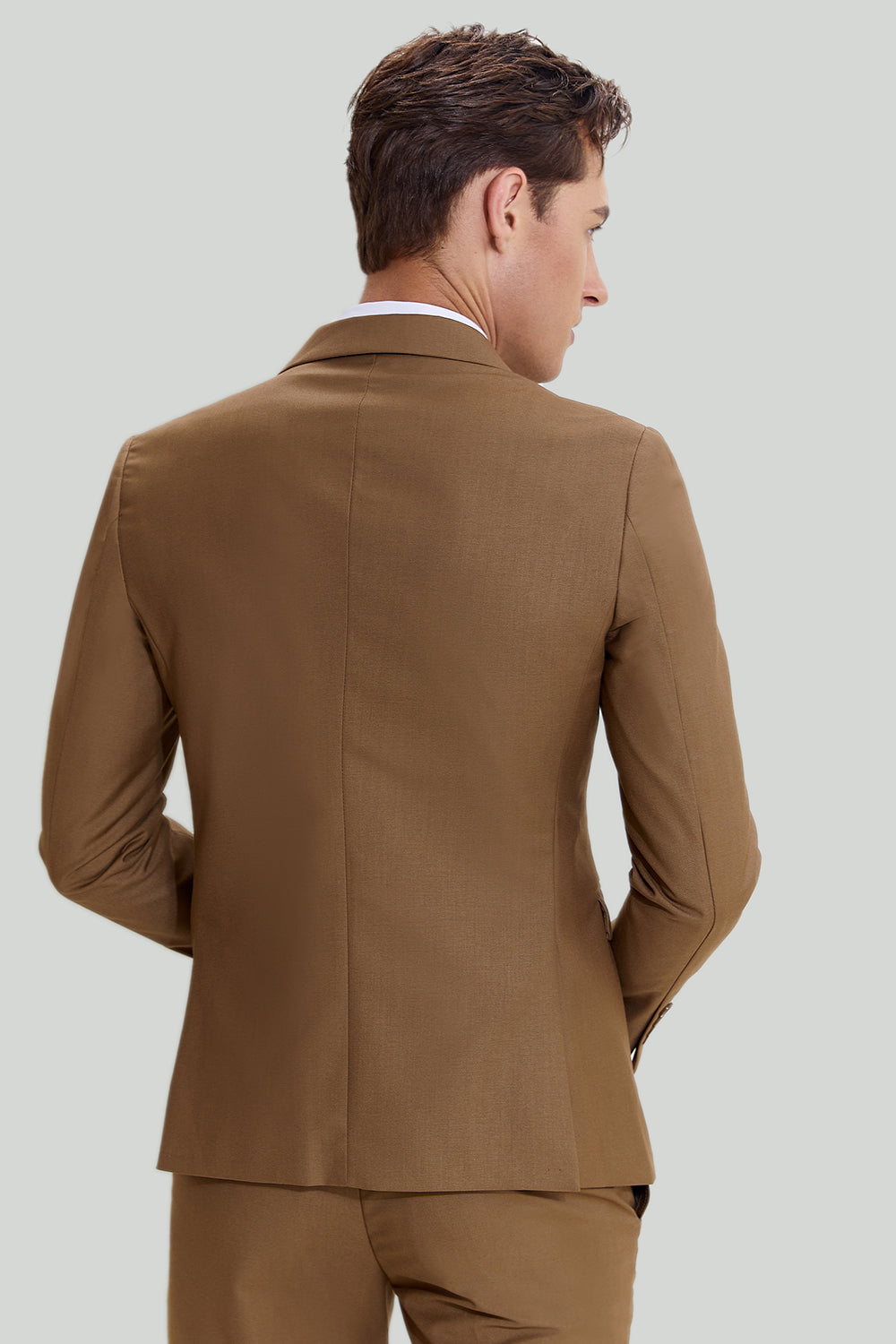 Khaki Menn 2 stykke Slim Fit Tuxedo & Dress
