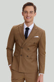 Khaki Menn 2 stykke Slim Fit Tuxedo & Dress