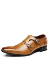 svart munk stropp menns skinn slip-on kjole sko