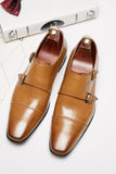 svart munk stropp menns skinn slip-on kjole sko