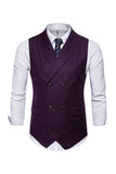 svart dobbel breasted sjal lapel menns dress vest