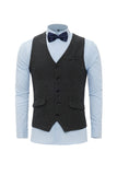 svart single breasted sjal lapel menns dress vest