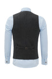 svart single breasted sjal lapel menns dress vest