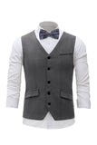 svart single breasted sjal lapel menns dress vest