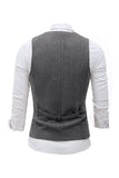 svart single breasted sjal lapel menns dress vest