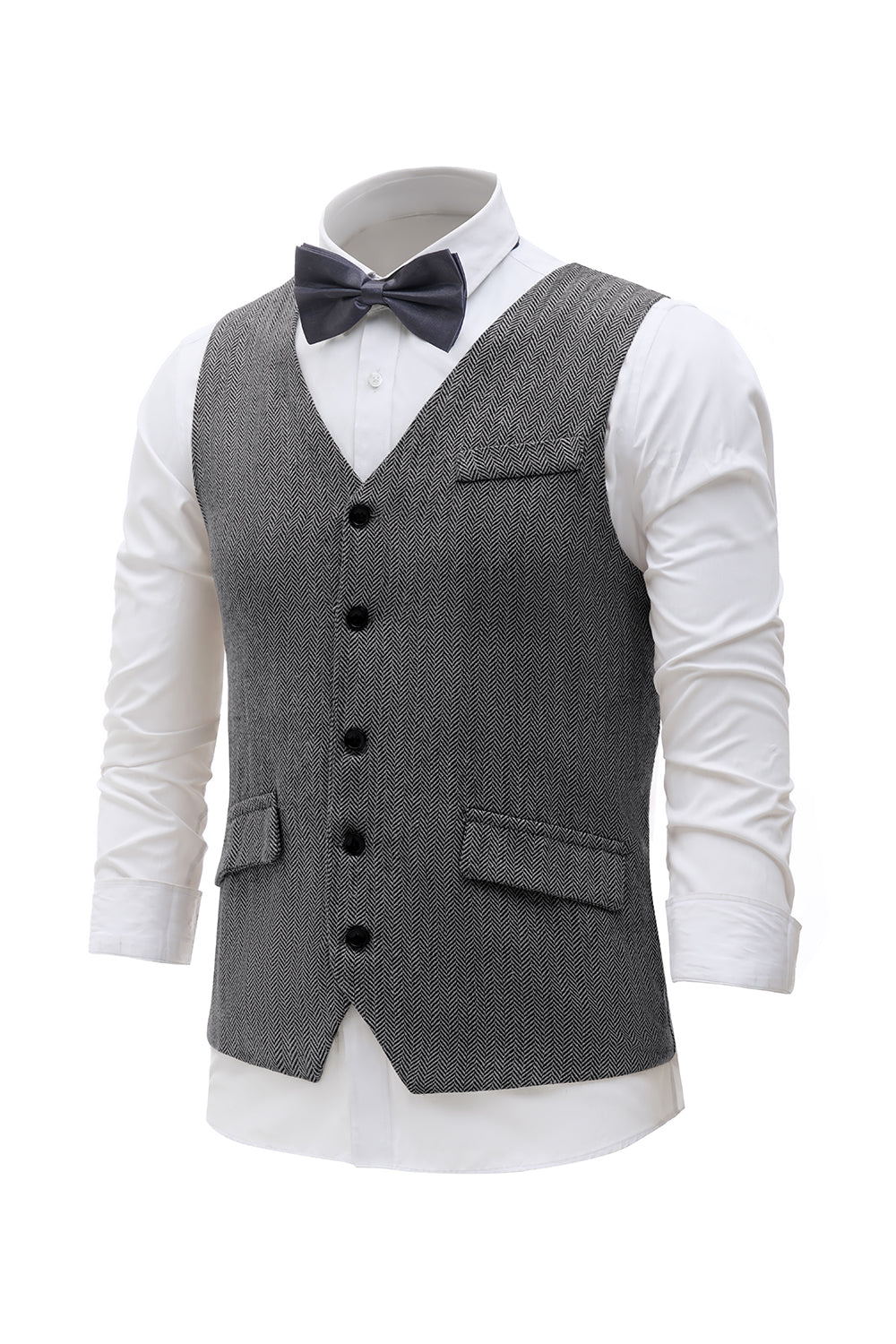 svart single breasted sjal lapel menns dress vest