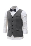 svart single breasted sjal lapel menns dress vest