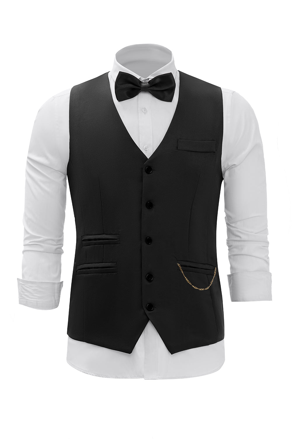 Burgunder Shawl Lapel Single Breasted menn Suit Vest