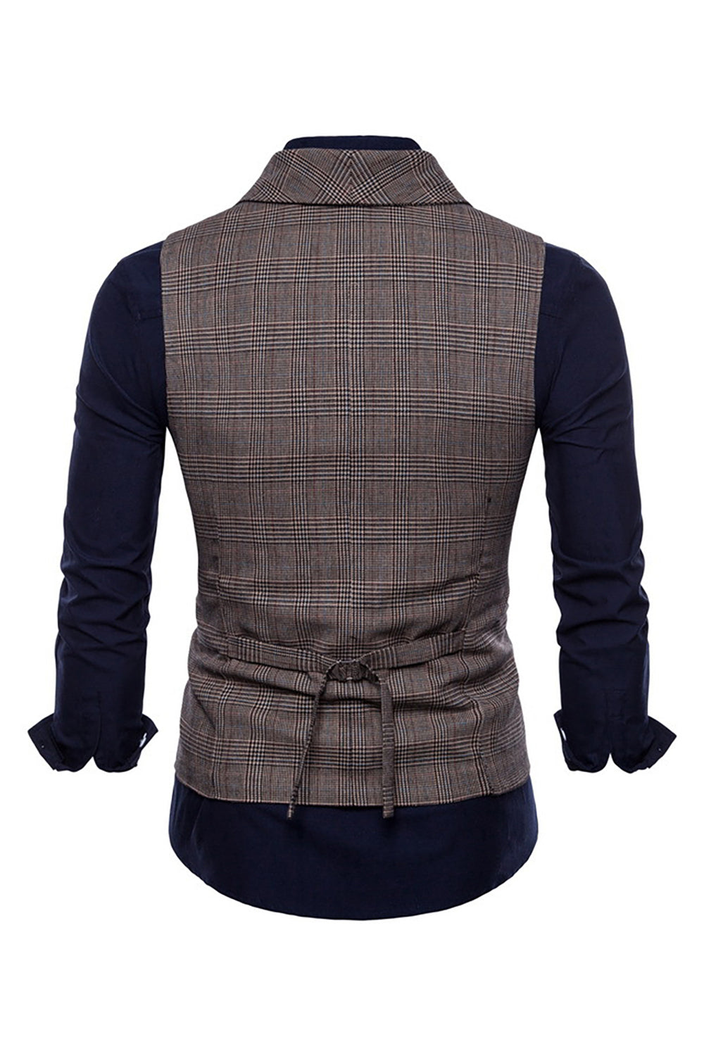 grå pinstripe dobbel breasted sjal lapel menns dress vest