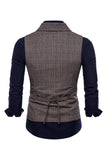 grå pinstripe dobbel breasted sjal lapel menns dress vest