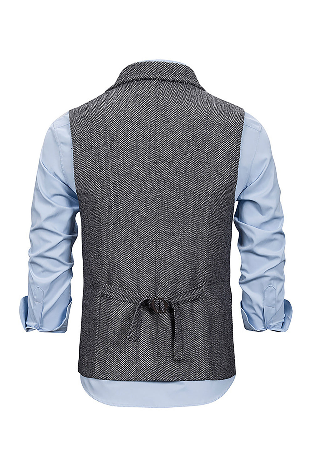 brun tweed single breasted hakket jakke menns dress vest