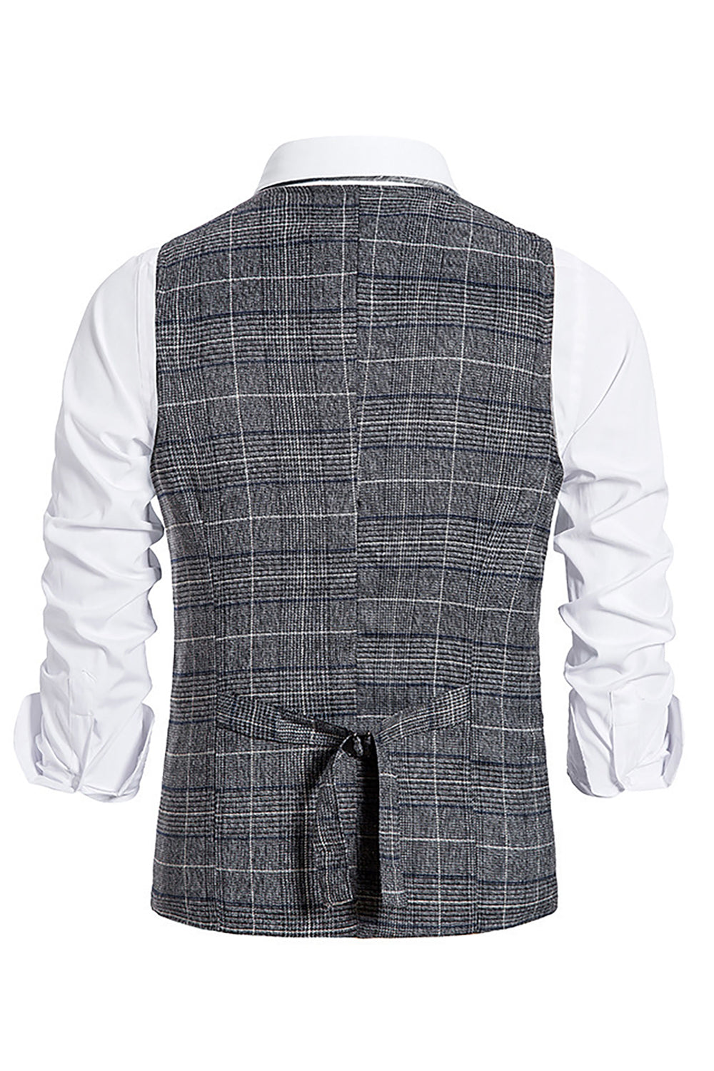 brun pinstripe dobbel breasted sjal lapel menns dress vest