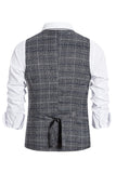 brun pinstripe dobbel breasted sjal lapel menns dress vest