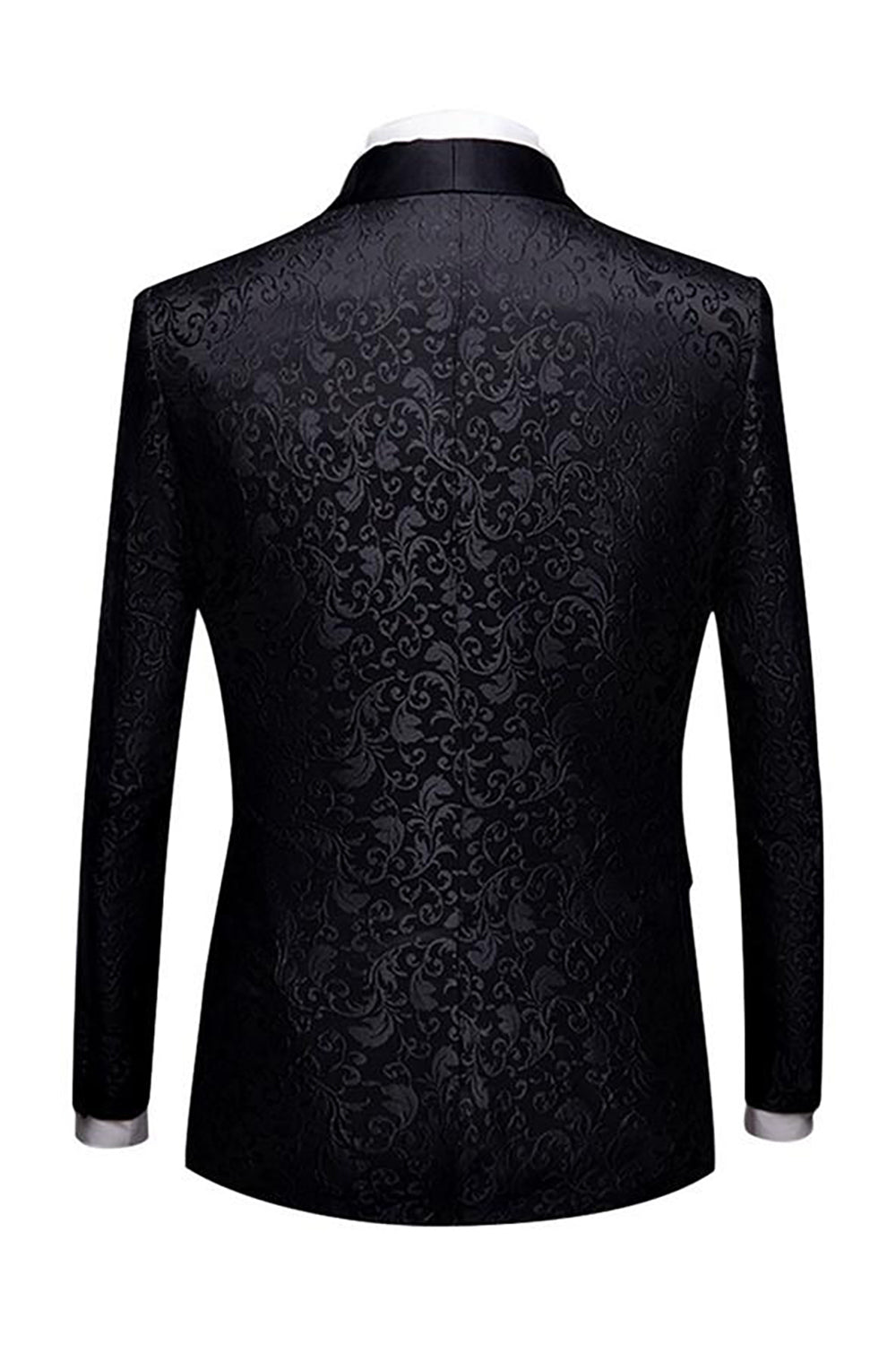 svart jacquard shawl lapel menns 2 stk dresser