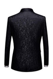 svart jacquard shawl lapel menns 2 stk dresser