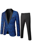 svart jacquard shawl lapel menns 2 stk dresser