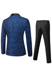 svart jacquard shawl lapel menns 2 stk dresser