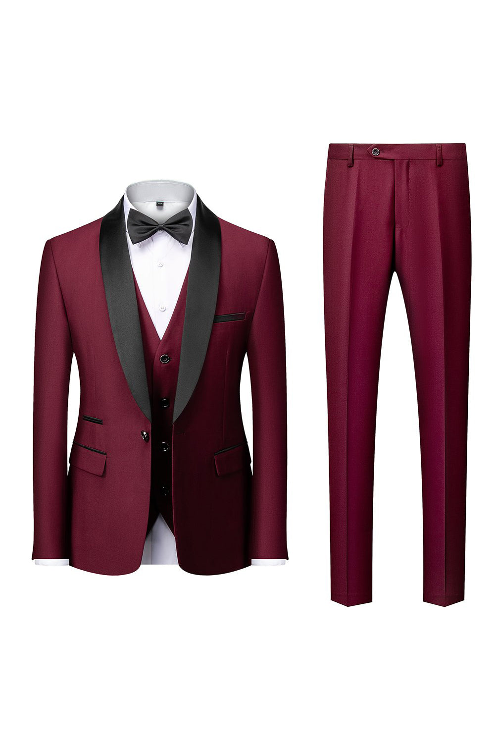 grå sjal lapel menns 3 stk dresser