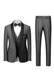 grå sjal lapel menns 3 stk dresser