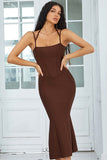 Kaffe Spaghetti stropper Bodycon Cocktail Dress