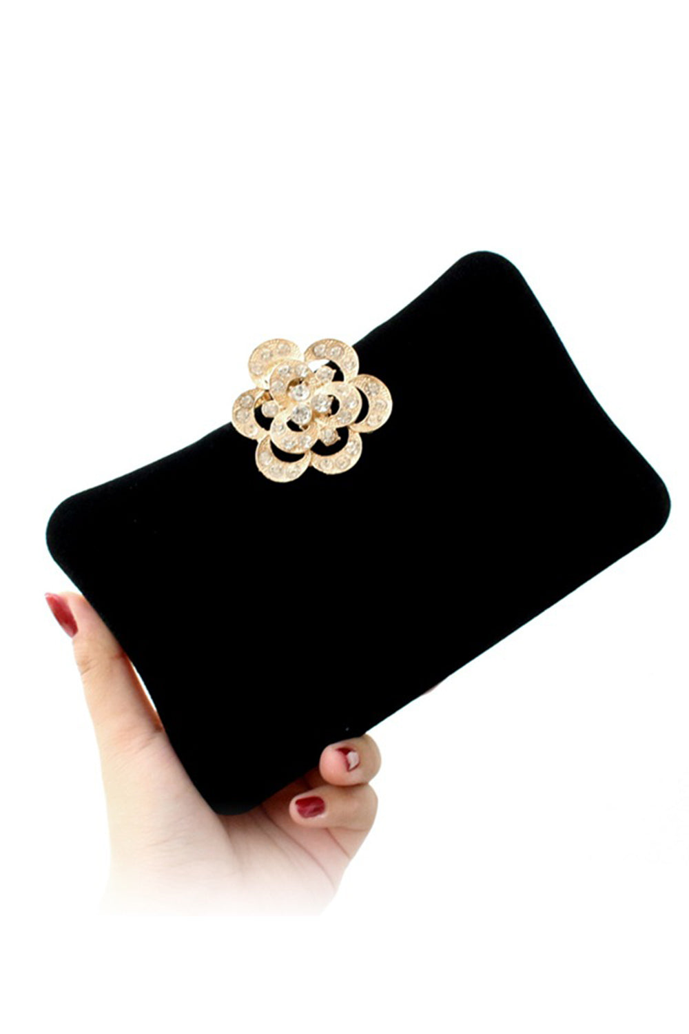 Burgunder Fløyel Skulder Kjedeveske