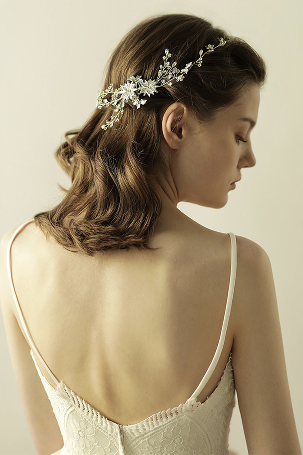 Rhinestone blomst brud tiara