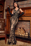 Champagne Paljetter Gatsby 1920-tallet Prom Dress