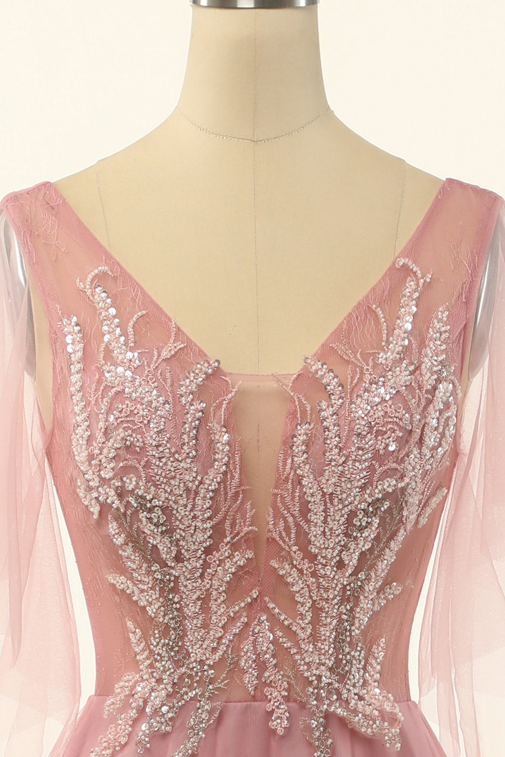 rødme beading tulle a-line ballkjole