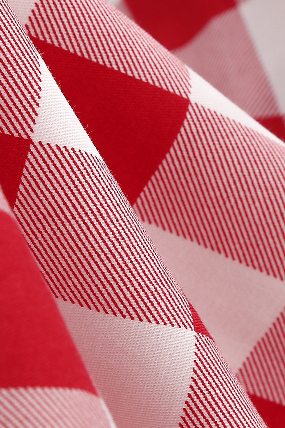 rød plaid grime 1950-tallet swing kjole