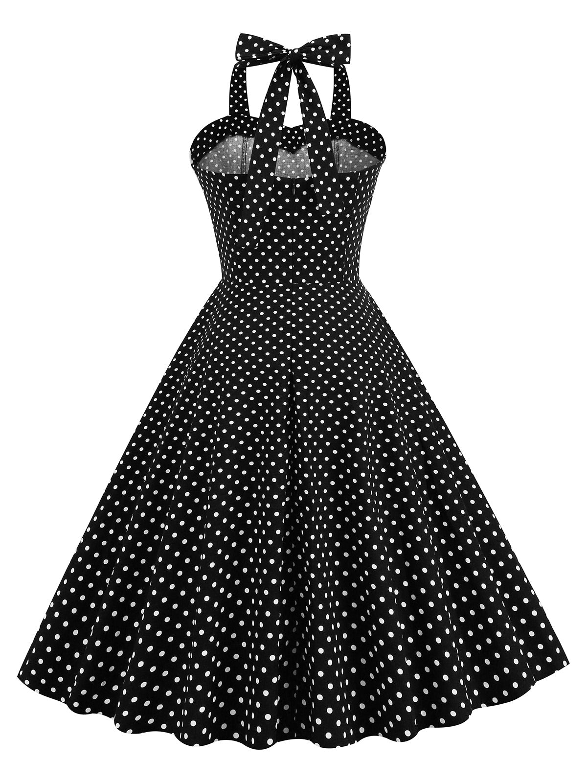 Halter Polka Dots Swing 1950-tallet Kjole